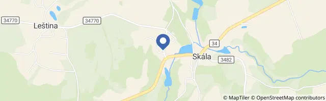 Mapa - Chalupa Skála 1827