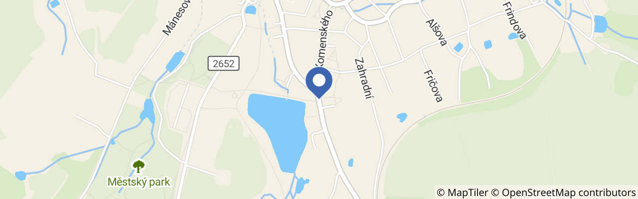 Mapa - Ubytování Goliáš