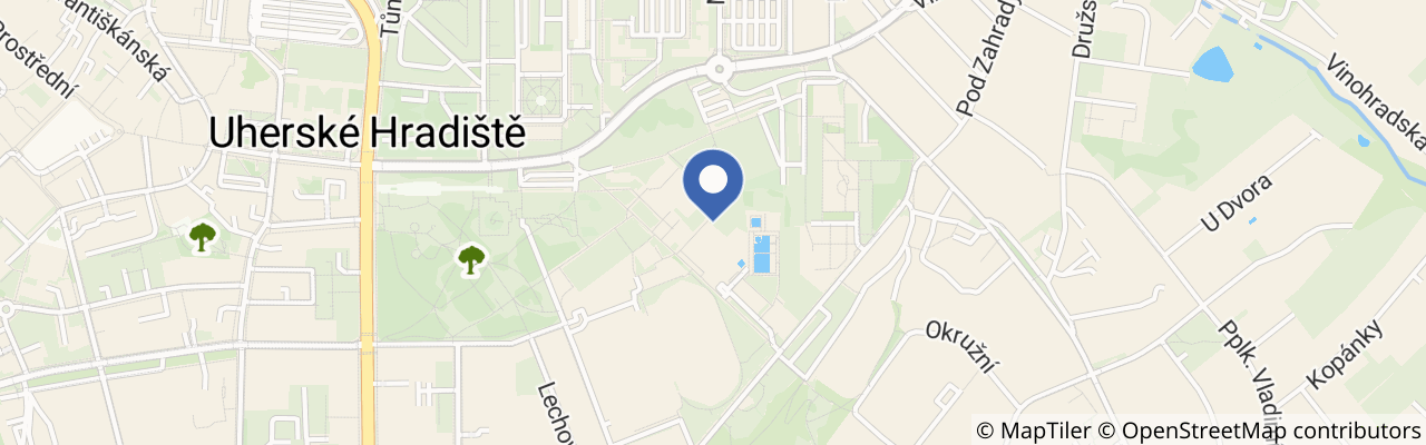 Mapa - Aquapark Uherské Hradiště