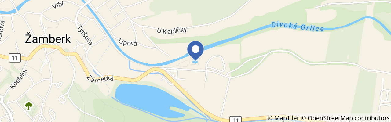 Mapa - Aquapark Žamberk