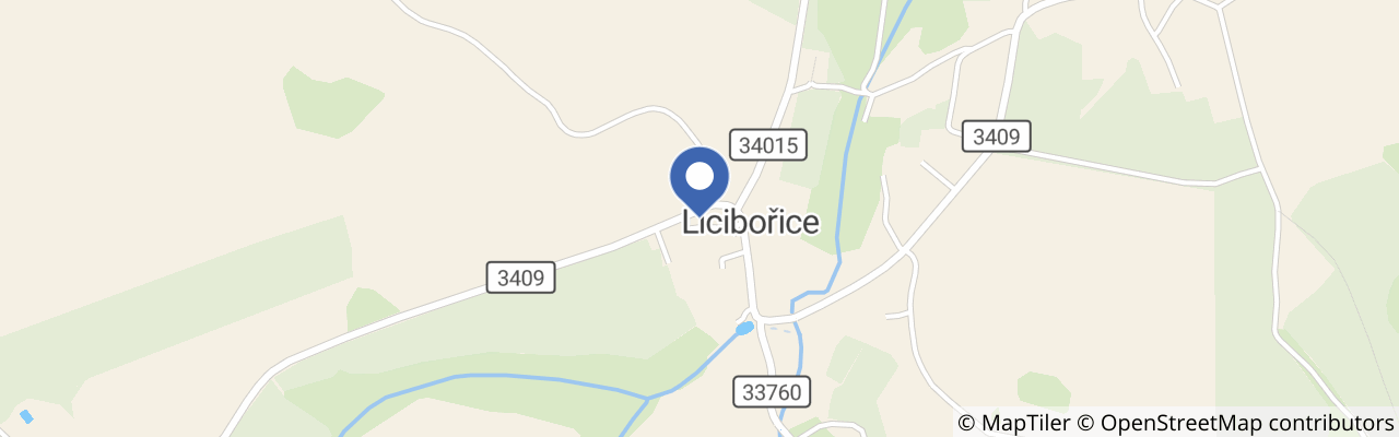 Mapa - Babiččin dvoreček Licibořice