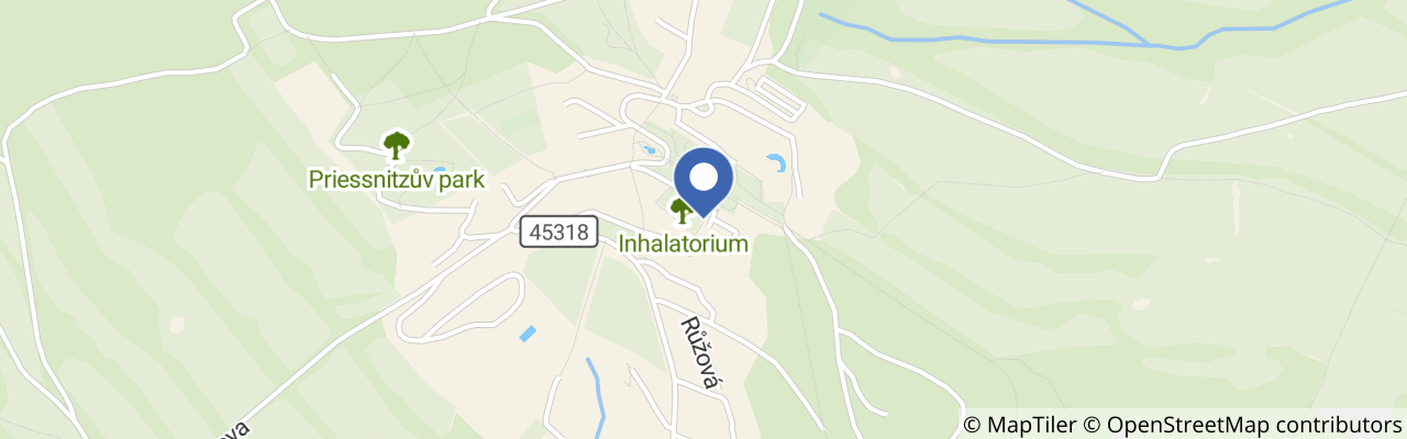 Mapa - Balneopark Vincenze Priessnitze