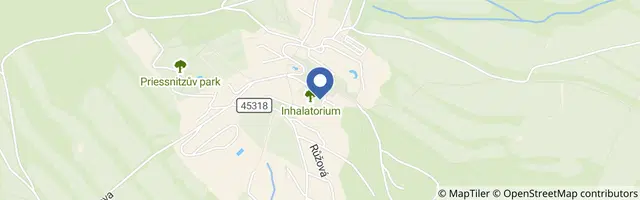 Mapa - Balneopark Vincenze Priessnitze