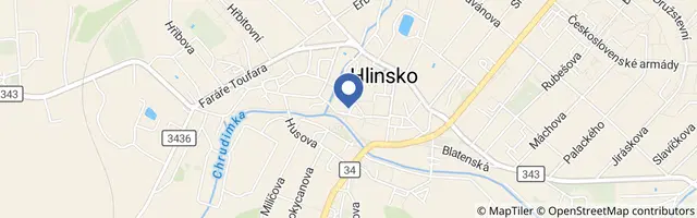 Mapa - Expozice dřevěných hraček v Hlinsku