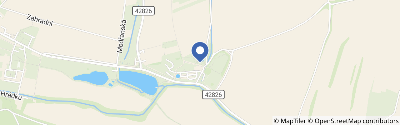 Mapa - Expozice Živá voda v Modré