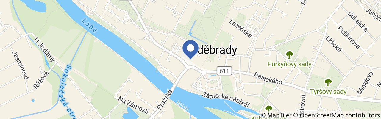 Mapa - Film legends muzeum Poděbrady