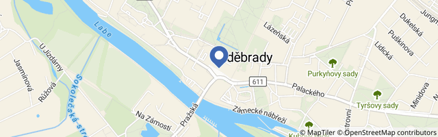 Mapa - Film legends muzeum Poděbrady