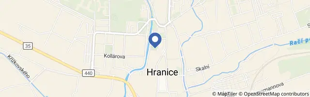 Mapa - Hranice na Moravě