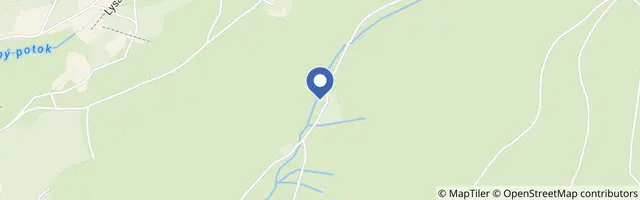 Mapa - Huťský vodopád