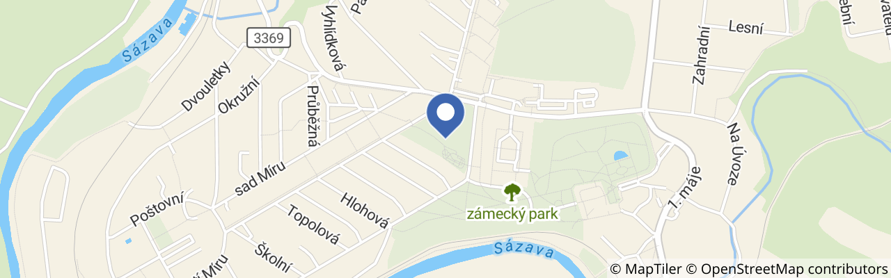 Mapa - Kuličková dráha ve Zruči nad Sázavou