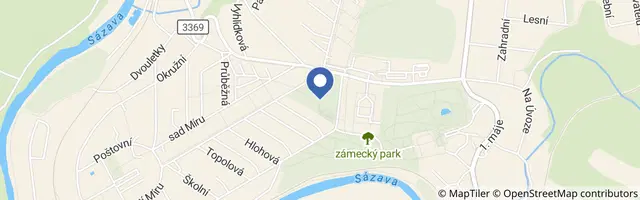 Mapa - Kuličková dráha ve Zruči nad Sázavou