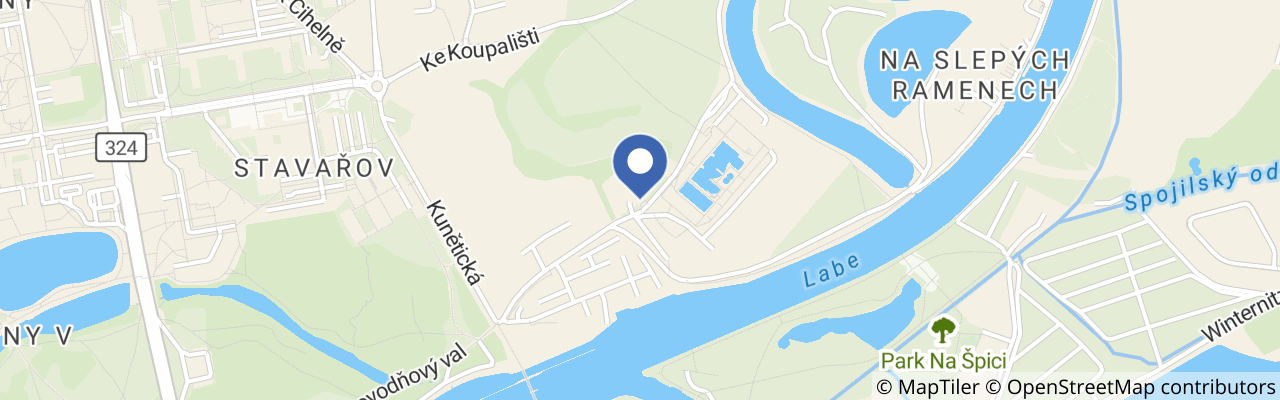 Mapa - Lanové centrum Na Cihelně Pardubice