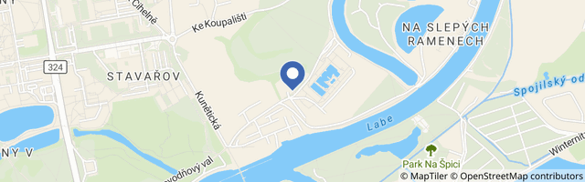 Mapa - Lanové centrum Na Cihelně Pardubice