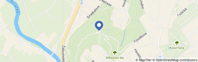 Mapa - Lesní hřiště Wilsonův les