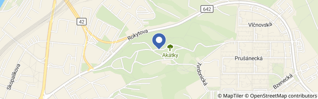 Mapa - Lesopark Akátky