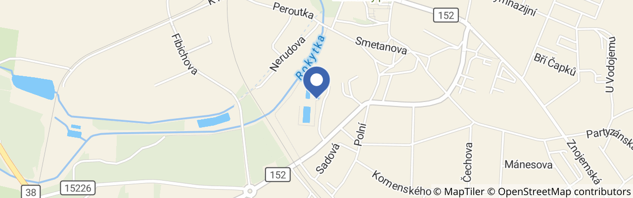 Mapa - Letní koupaliště Moravské Budějovice