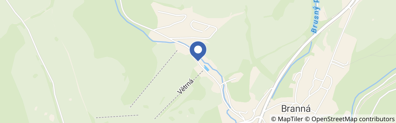 Mapa - Lyžařský areál Branná