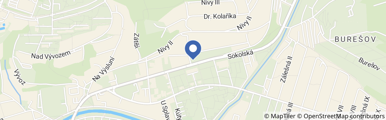 Mapa - Penzion Sokolovská