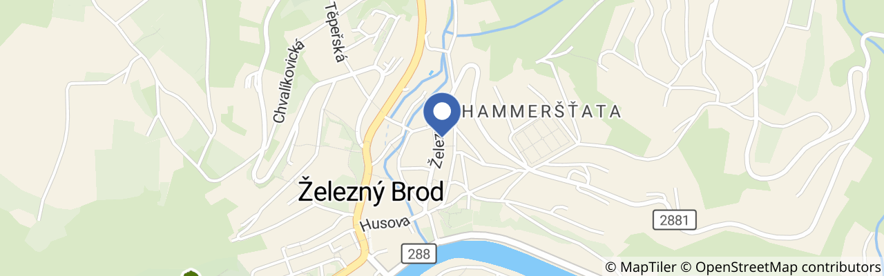 Mapa - Minimuzeum skleněných betlémů Železný Brod