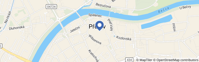 Mapa - Muzeum J.A.Komenského v Přerově