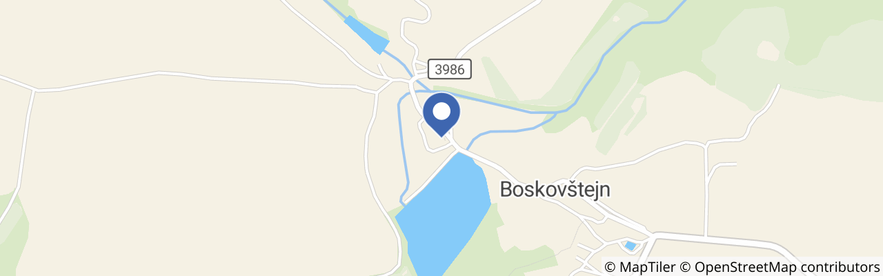 Mapa - Muzeum jízdních kol Boskovštejn