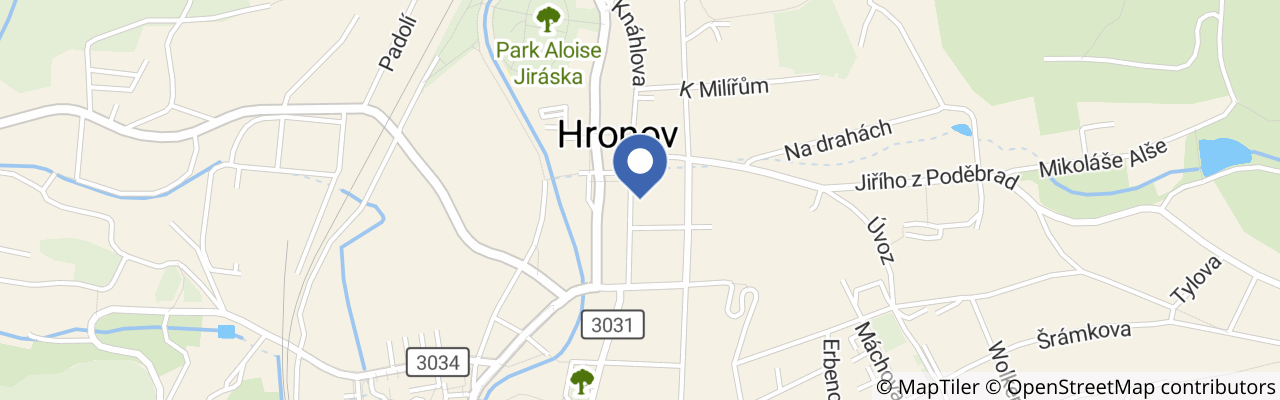Mapa - Muzeum Pod čepicí Hronov