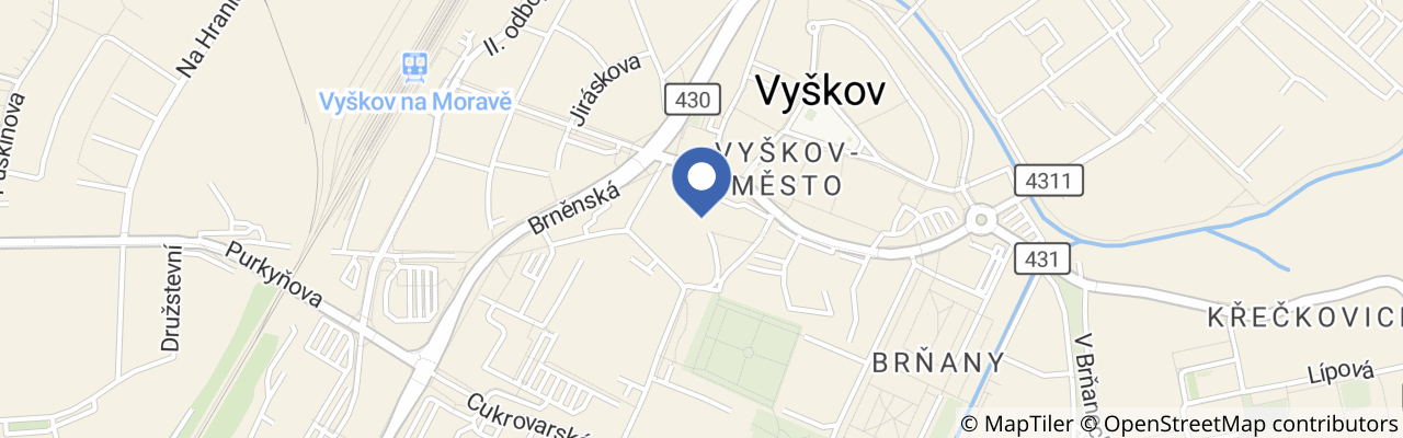 Mapa - Muzeum Vyškovska