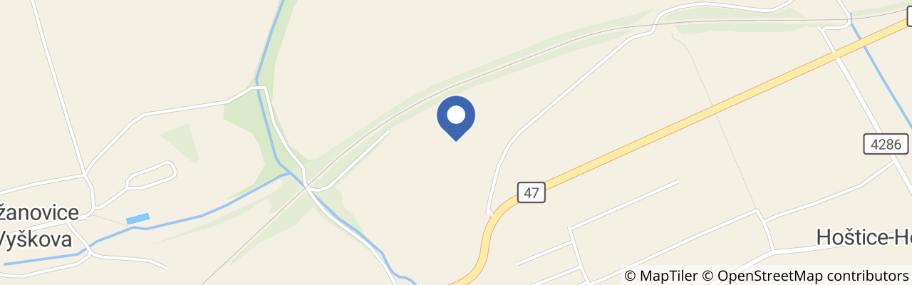 Mapa - Muzeum zemědělských strojů Hoštice