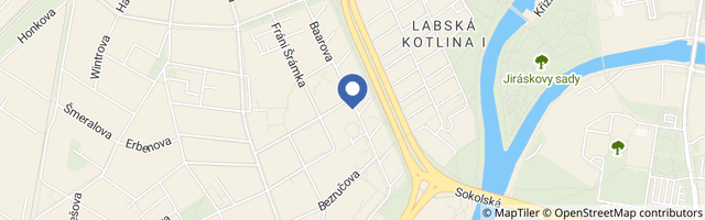 Mapa - Obří akvárium Hradec Králové