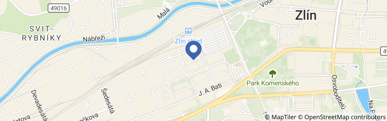 Mapa - Muzeum jihovýchodní Moravy ve Zlíně