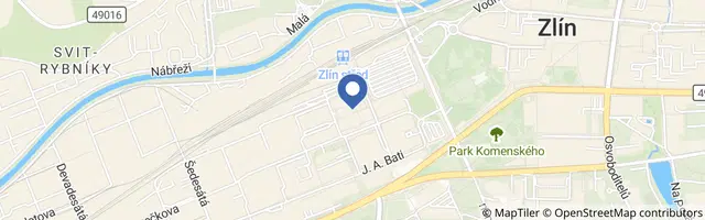 Mapa - Muzeum jihovýchodní Moravy ve Zlíně