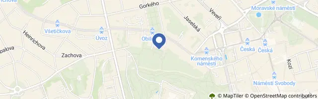 Mapa - Otevřená zahrada Brno