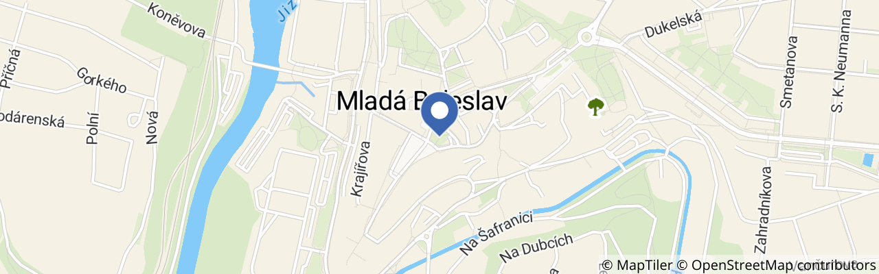 Mapa - Podzemní labyrint Mladá Boleslav – TRVALE UZAVŘENO