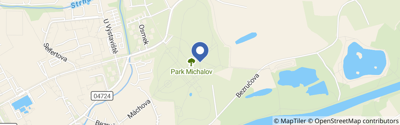 Mapa - Městský park Michalov