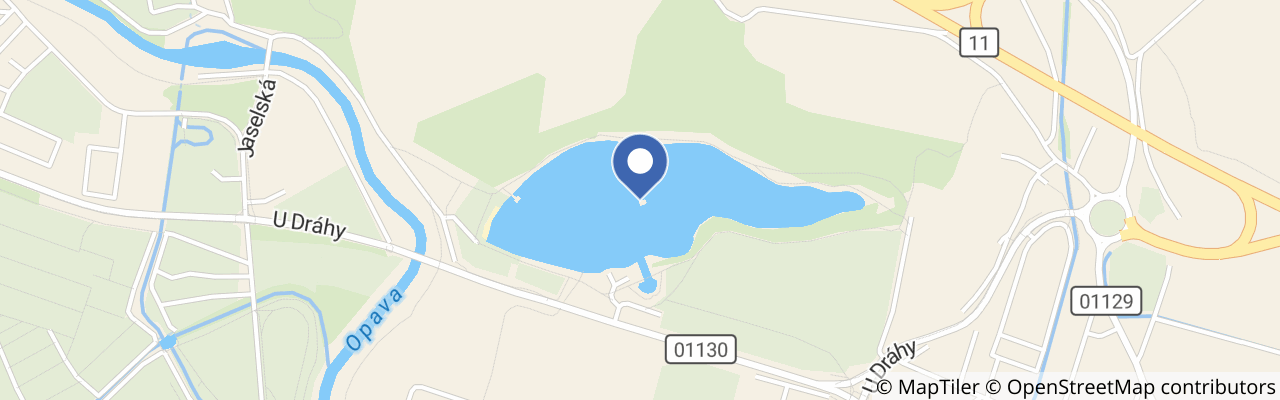 Mapa - Přírodní koupaliště Stříbrné jezero