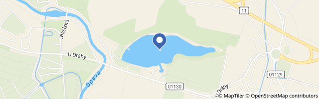 Mapa - Přírodní koupaliště Stříbrné jezero