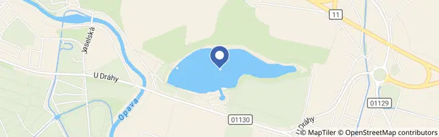 Mapa - Přírodní koupaliště Stříbrné jezero