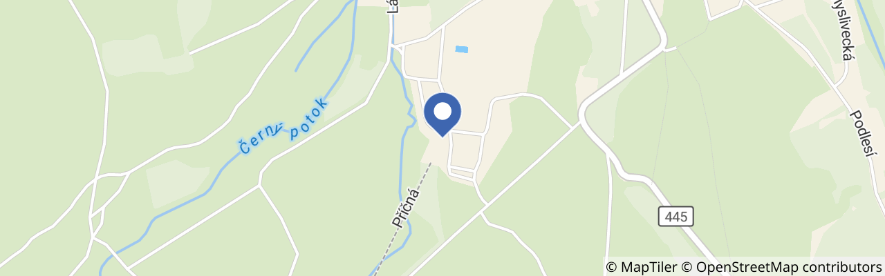 Mapa - Ski areál Zlaté hory-Příčná