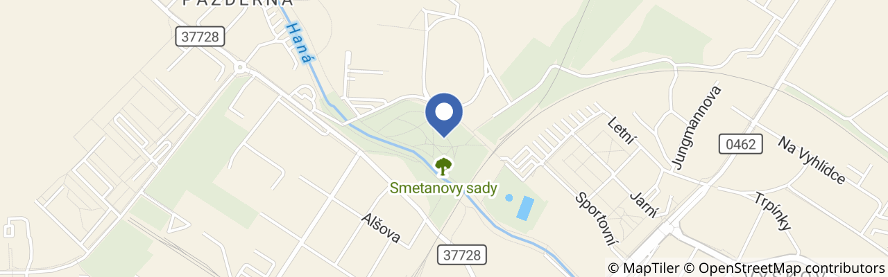 Mapa - Smetanovy sady Vyškov