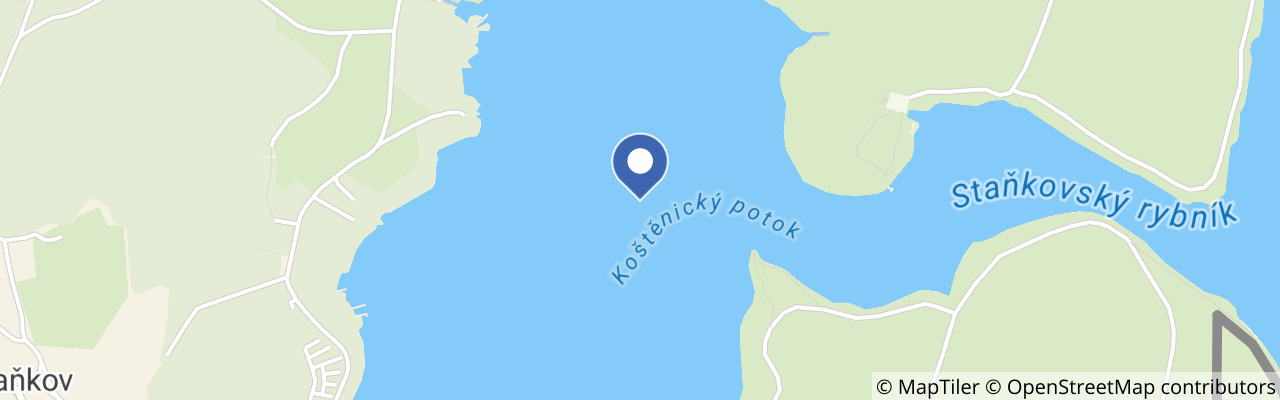 Mapa - Staňkovský rybník
