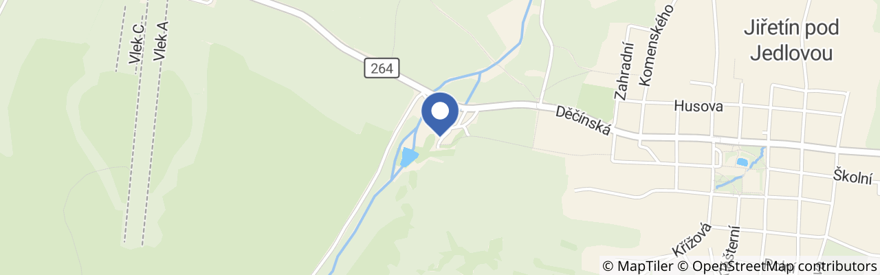 Mapa - Stříbrný důl Jiřetín pod Jedlovou