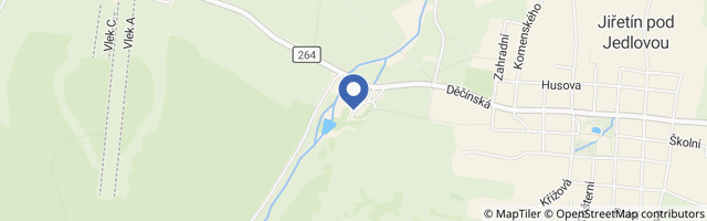 Mapa - Stříbrný důl Jiřetín pod Jedlovou