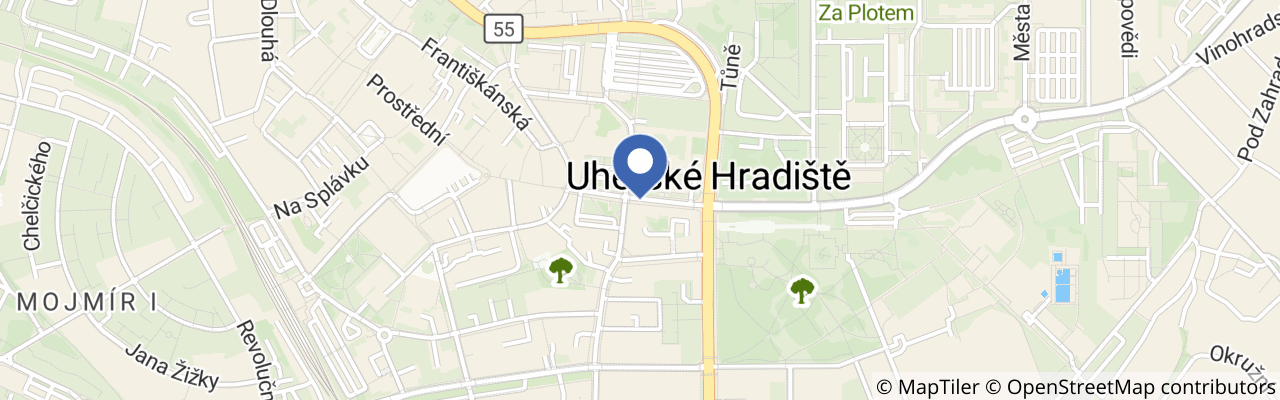 Mapa - Uherské Hradiště