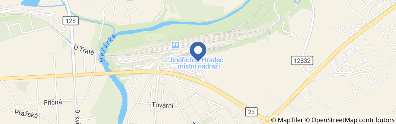 Mapa - Úzkokolejka Jindřichův Hradec
