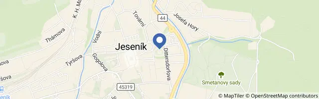 Mapa - Vlastivědné muzeum Jesenicka