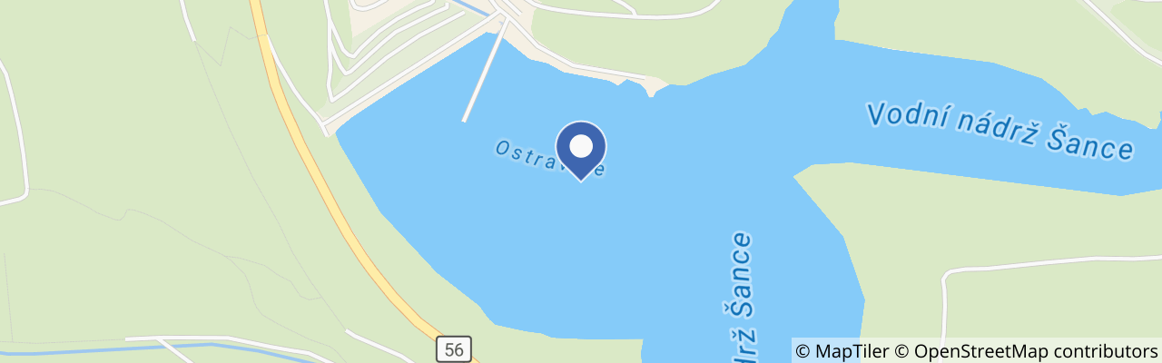 Mapa - Vodní nádrž Šance