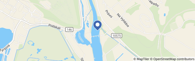 Mapa - Vyhlídkové plavby po Vltavě z Hluboké