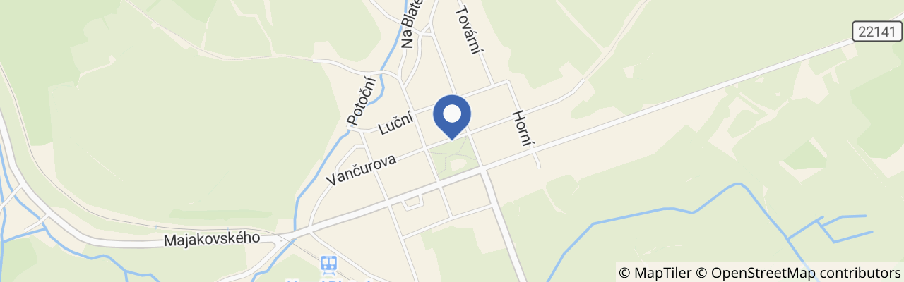 Mapa - Rozhledna Blatenský vrch