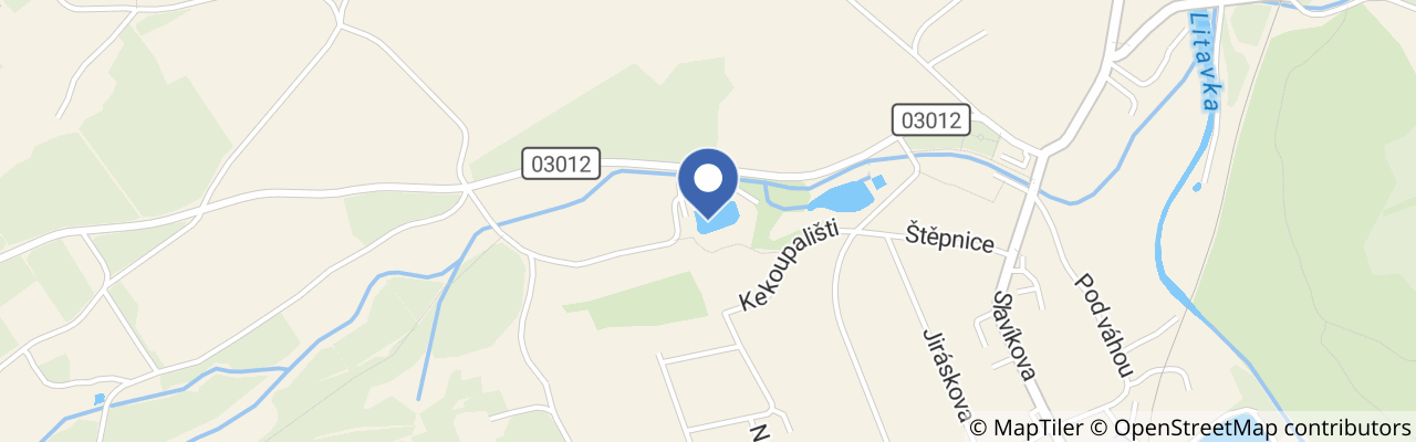 Mapa - Biotop v Jincích