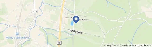 Mapa - Bobová dráha v Mostech u Jablunkova